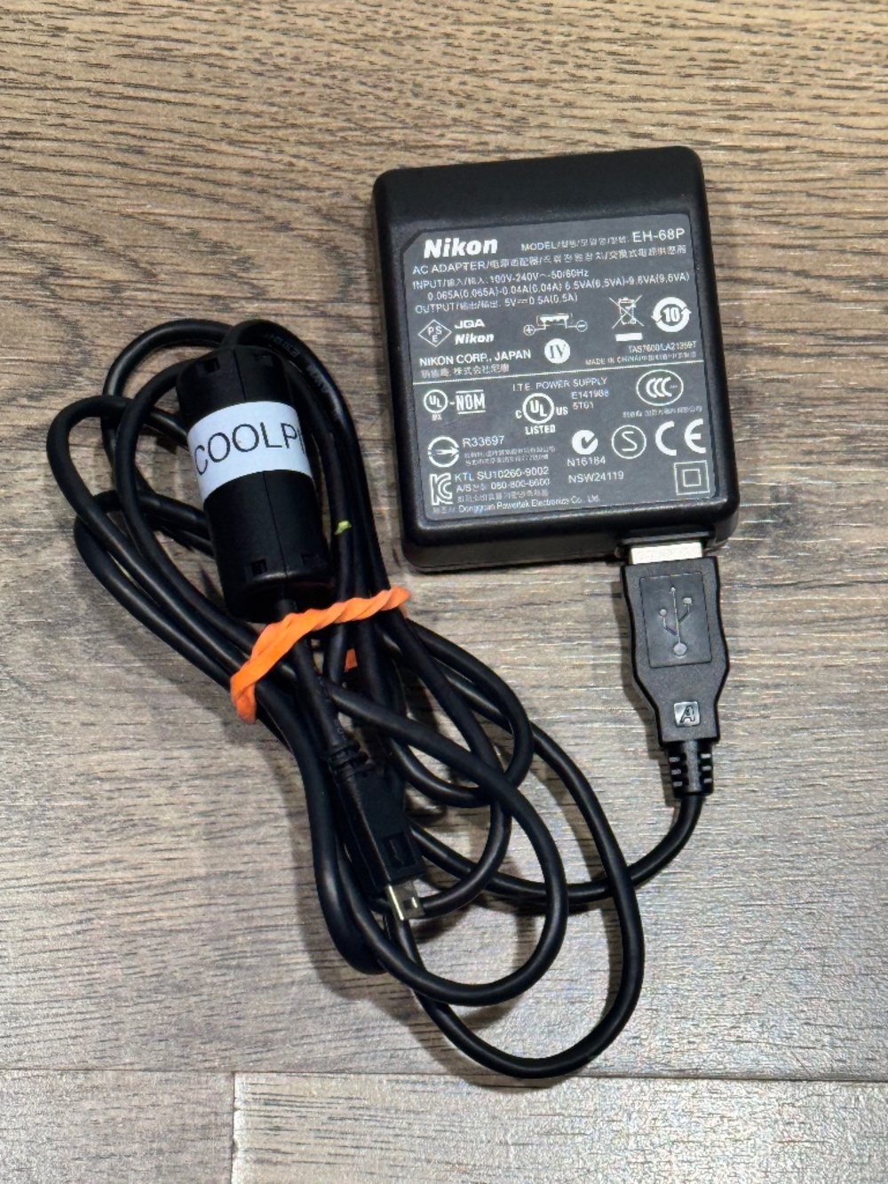 Nikon EH-68P Charger CoolPix P100 S70 S80 S640 S3000 S4000 S6000 S8000 S8100 E9